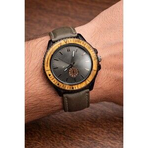 Aldo Mens Watch Brown Leather Band New Battery